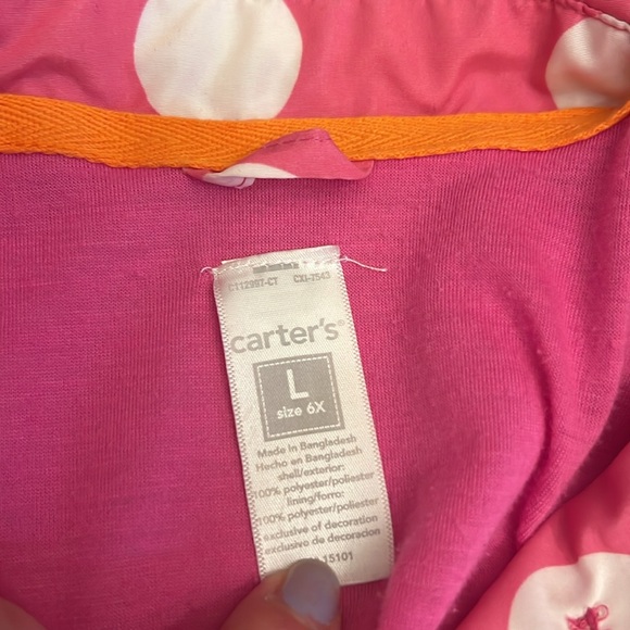 Carters Pink Polka Dot Jacket - 6X - Picture 2 of 8